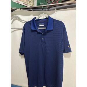 Jack Nicklaus Shirt Mens XL Navy StayDri Golf Polo Striped Short Sleeve Adult